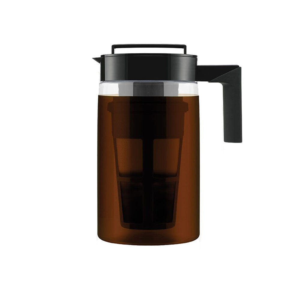 900ML Cold Brew Iced Coffee Maker Airtight Seal Silicone Handle Coffee Kettle Non-slip Household Silicone Handle Coffee Kettle