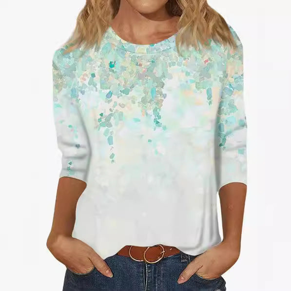 3d Digital Printing European And American Round Neck Pullover T-shirt