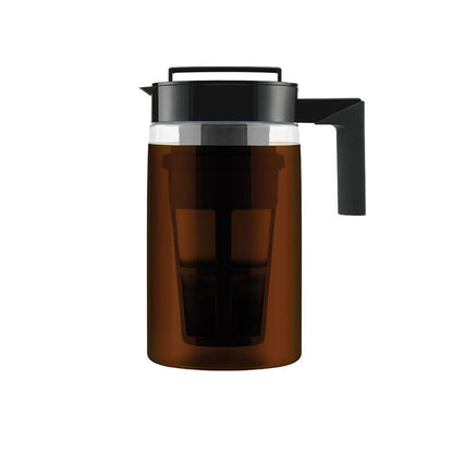 900ML Cold Brew Iced Coffee Maker Airtight Seal Silicone Handle Coffee Kettle Non-slip Household Silicone Handle Coffee Kettle