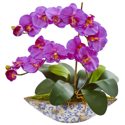 Orchid Artificial Arrangement in Vase